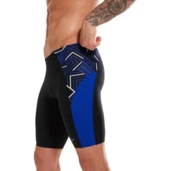 Speedo ECO END+ Splice Zwemjammer - Black/chroma Blue/white -Aqua Verkoop speedo eco end plus splice jammer black chroma blue white 5 1428137