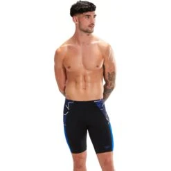 Speedo ECO END+ Splice Zwemjammer - Black/chroma Blue/white -Aqua Verkoop speedo eco end plus splice jammer black chroma blue white 6 1428138