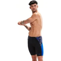 Speedo ECO END+ Splice Zwemjammer - Black/chroma Blue/white -Aqua Verkoop speedo eco end plus splice jammer black chroma blue white 7 1428139