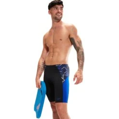 Speedo ECO END+ Splice Zwemjammer - Black/chroma Blue/white -Aqua Verkoop speedo eco end plus splice jammer black chroma blue white 9 1428141