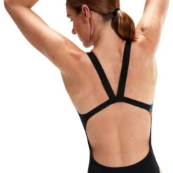 Speedo Placement Digital Leaderback Badpak - Black/Cobalt Pop/Hypersonic Blue/Electric Pink -Aqua Verkoop speedo placement digital leaderback bathing suit black cobalt pop hypersonic blue electric pink 3 1515856