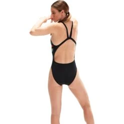 Speedo Placement Digital Leaderback Badpak - Black/Cobalt Pop/Hypersonic Blue/Electric Pink -Aqua Verkoop speedo placement digital leaderback bathing suit black cobalt pop hypersonic blue electric pink 7 1515860