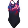 Speedo Placement Digital Powerback Badpak - Black/phoenix Red/blue Flame/ultraviolet