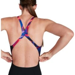 Speedo Placement Digital Powerback Badpak - Black/phoenix Red/blue Flame/ultraviolet -Aqua Verkoop speedo placement digital powerback bathing suit black phoenix red blue flame ultraviolet 3 1302833