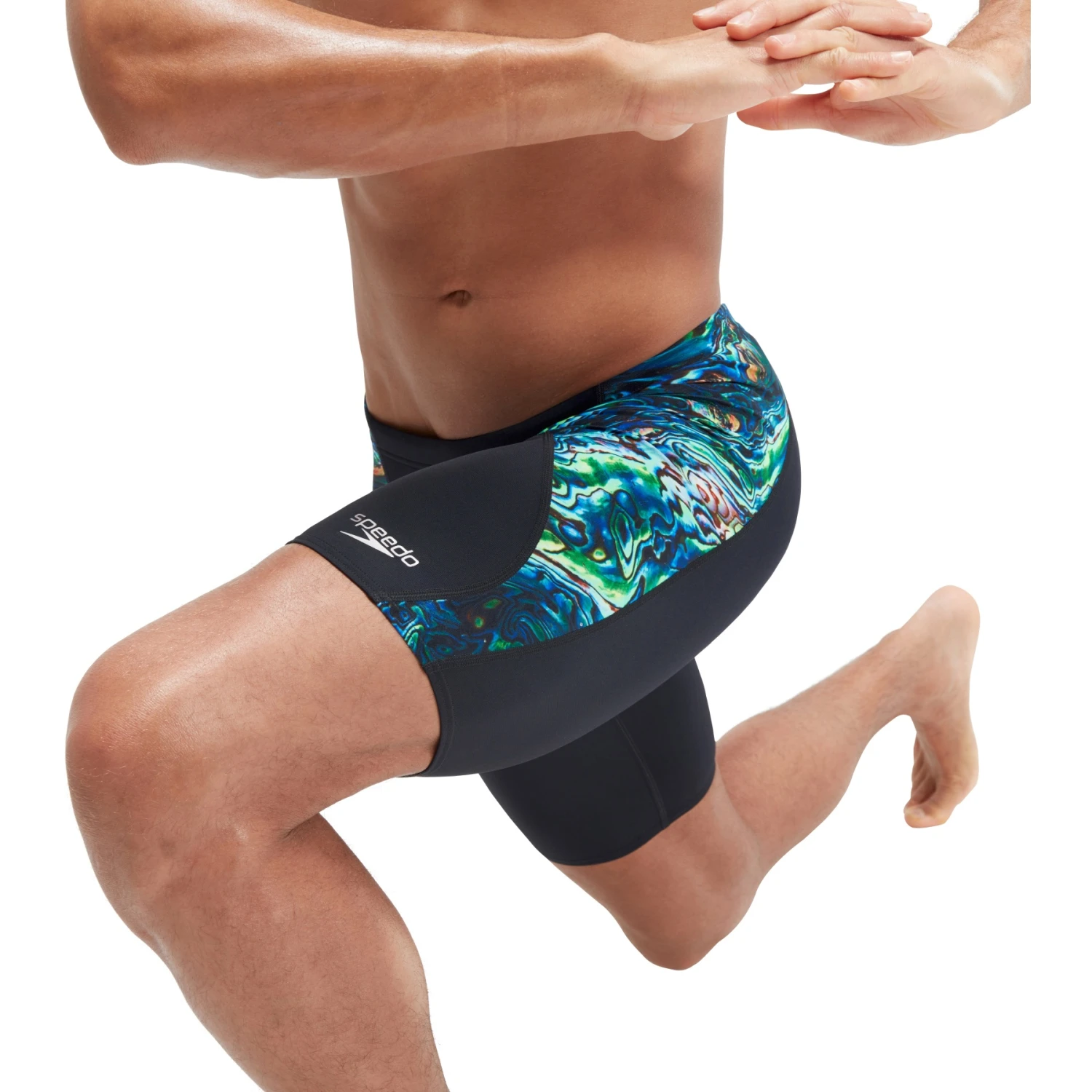 Speedo Placement Digital V-Cut Zwemjammer - Black/Cobalt Pop/Green Glow 8 Speedo Placement Digital V-Cut Zwemjammer - Black/Cobalt Pop/Green Glow - Afbeelding 6