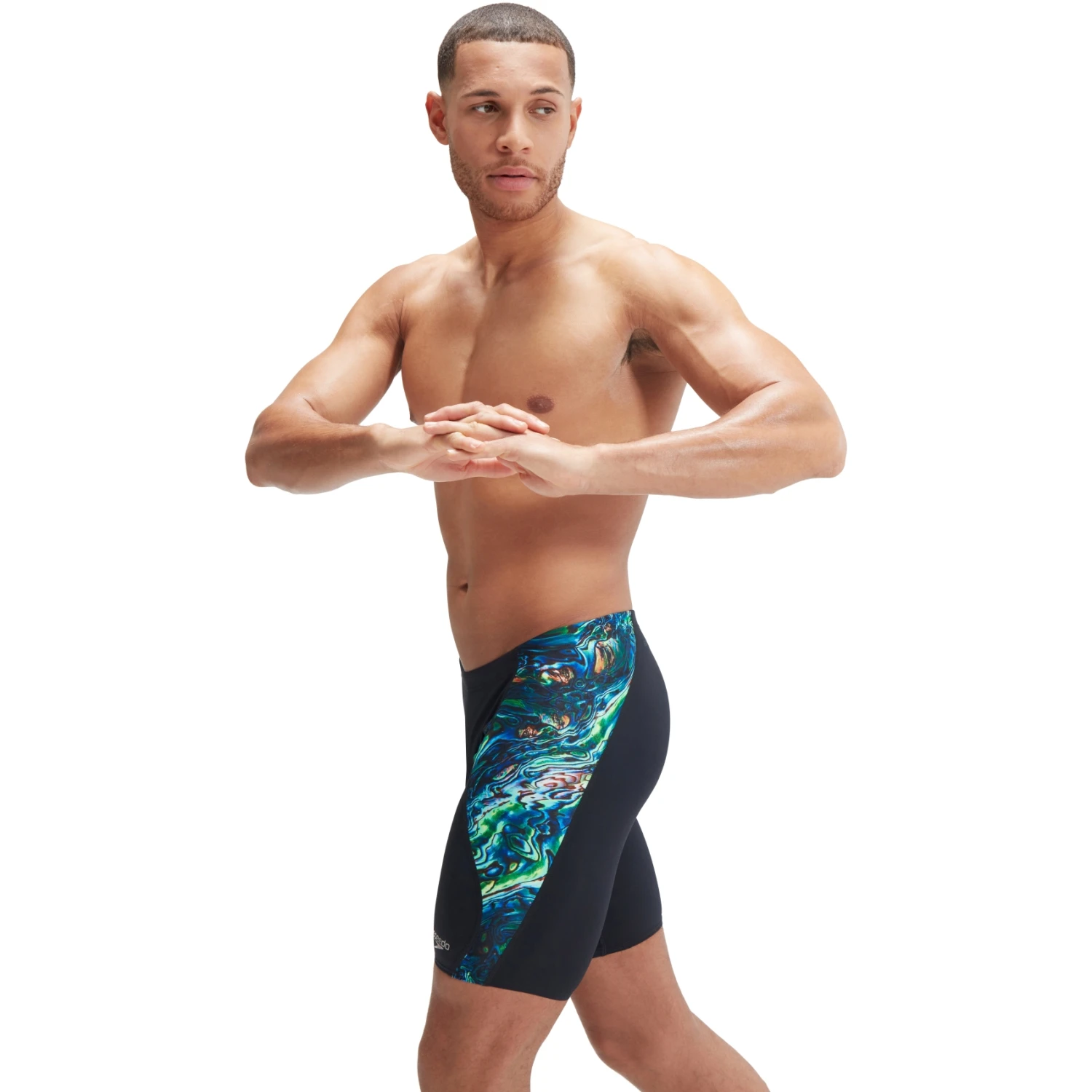 Speedo Placement Digital V-Cut Zwemjammer - Black/Cobalt Pop/Green Glow 5 Speedo Placement Digital V-Cut Zwemjammer - Black/Cobalt Pop/Green Glow - Afbeelding 3