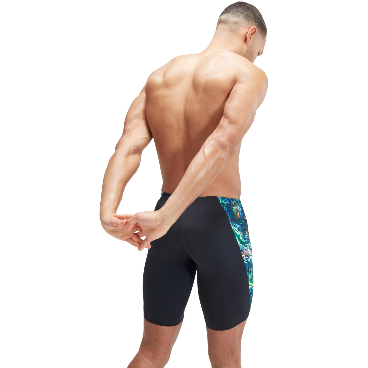 Speedo Placement Digital V-Cut Zwemjammer - Black/Cobalt Pop/Green Glow 6 Speedo Placement Digital V-Cut Zwemjammer - Black/Cobalt Pop/Green Glow - Afbeelding 4