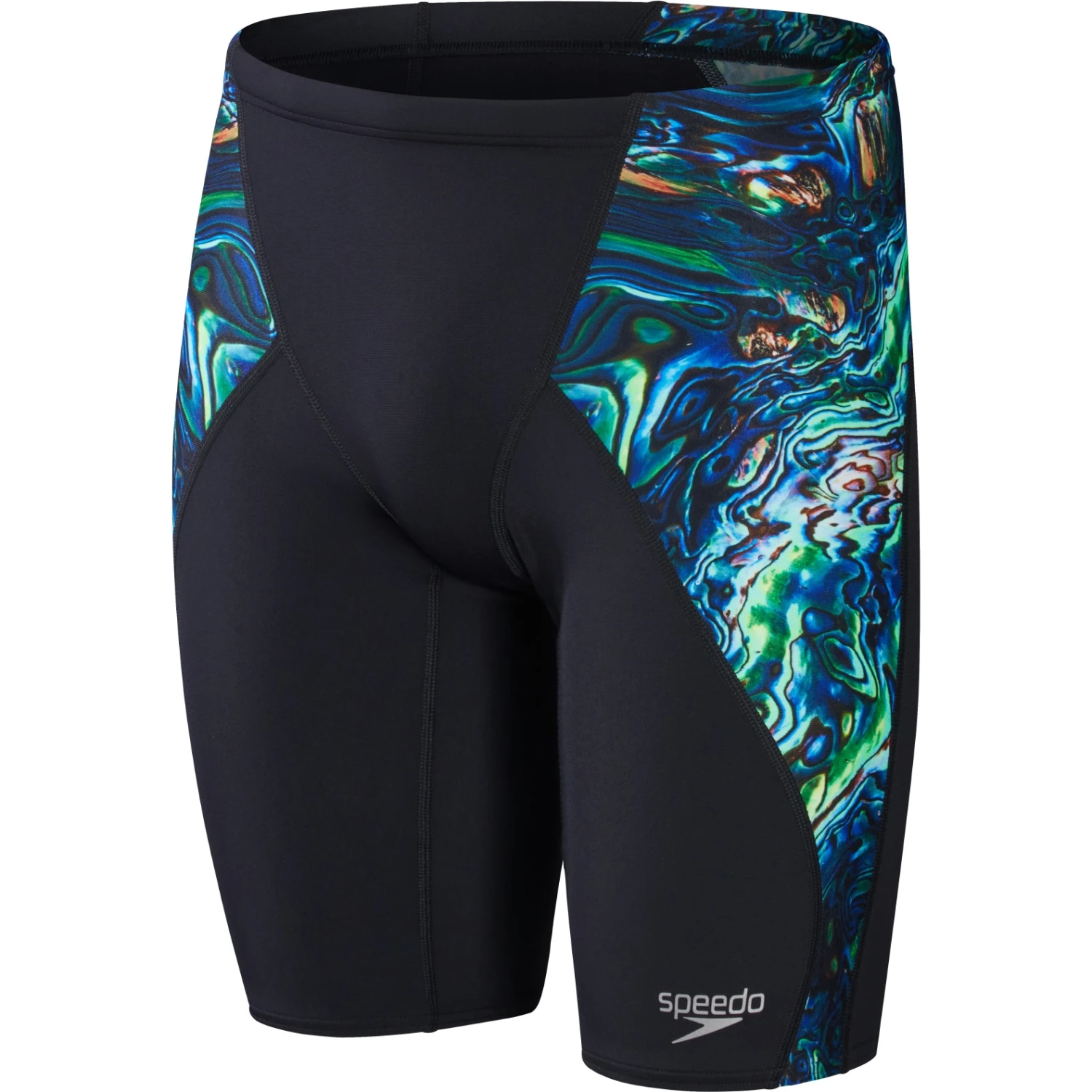 Speedo Placement Digital V-Cut Zwemjammer - Black/Cobalt Pop/Green Glow 3 Speedo Placement Digital V-Cut Zwemjammer - Black/Cobalt Pop/Green Glow