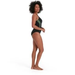 Speedo Placement Muscleback Badpak - Black/tile/atomic Lime -Aqua Verkoop speedo placement muscleback bathing suit black tile atomic lime 7 1167491