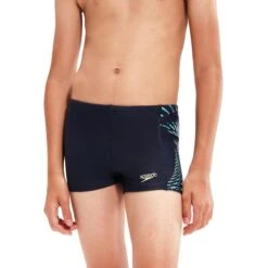 Speedo Plastisol Placement Aquashort Jongen - True Navy/bondi Blue/spritz -Aqua Verkoop speedo plastisol placement aquashort boys true navy bondi blue spritz 2 1426911
