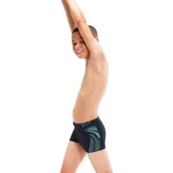 Speedo Plastisol Placement Aquashort Jongen - True Navy/bondi Blue/spritz -Aqua Verkoop speedo plastisol placement aquashort boys true navy bondi blue spritz 5 1426914