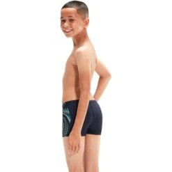Speedo Plastisol Placement Aquashort Jongen - True Navy/bondi Blue/spritz -Aqua Verkoop speedo plastisol placement aquashort boys true navy bondi blue spritz 6 1426915