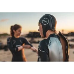 Zone3 Heat-Tech Neopren Badmuts - Black/silver/red -Aqua Verkoop zone3 heat tech neoprene cap black silver red 3 1152384