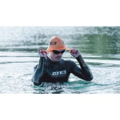 Zone3 Aspect Thermal Schoolslag Wetsuit - Zwart/Oranje/Geel -Aqua Verkoop zone3 mens aspect thermal breaststroke wetsuit black orange yellow 3 1074225