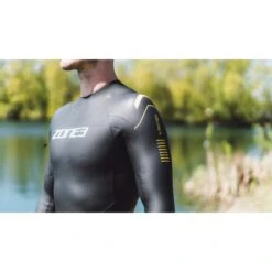 Zone3 Aspect Thermal Schoolslag Wetsuit - Zwart/Oranje/Geel -Aqua Verkoop zone3 mens aspect thermal breaststroke wetsuit black orange yellow 5 1074227