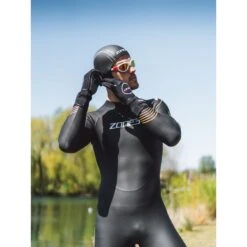 Zone3 Aspect Thermal Schoolslag Wetsuit - Zwart/Oranje/Geel -Aqua Verkoop zone3 mens aspect thermal breaststroke wetsuit black orange yellow 8 1074230