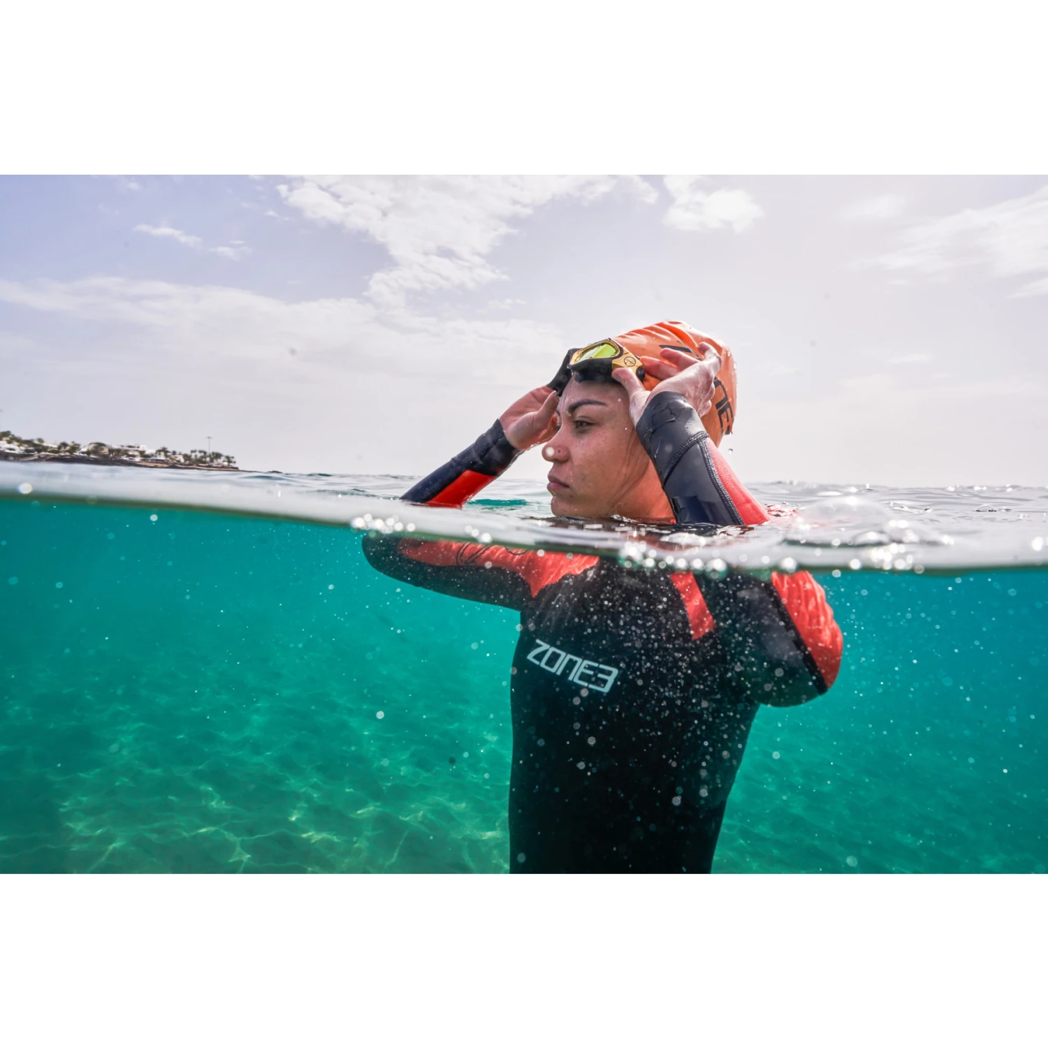 Zone3 Venture Women's Wetsuit - Black/orange 14 Zone3 Venture Women's Wetsuit - Black/orange - Afbeelding 12