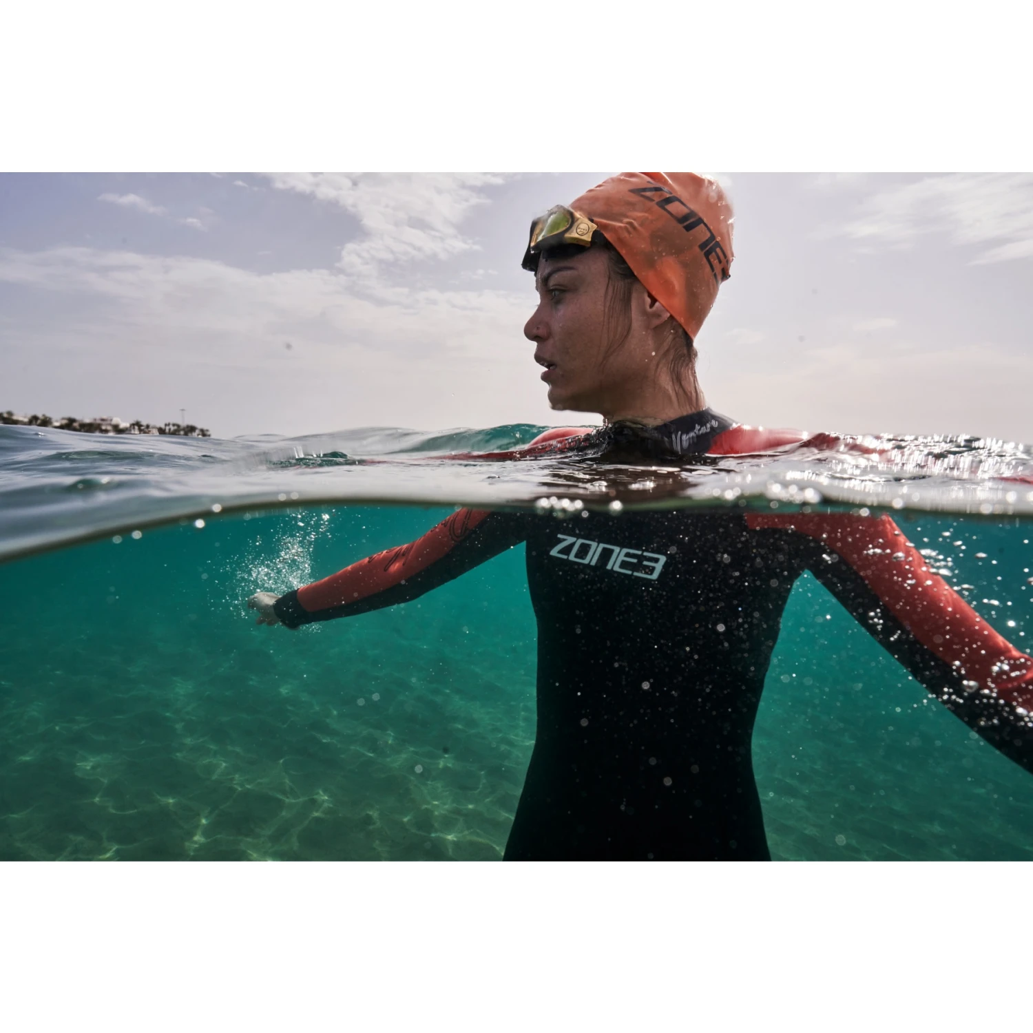 Zone3 Venture Women's Wetsuit - Black/orange 13 Zone3 Venture Women's Wetsuit - Black/orange - Afbeelding 11