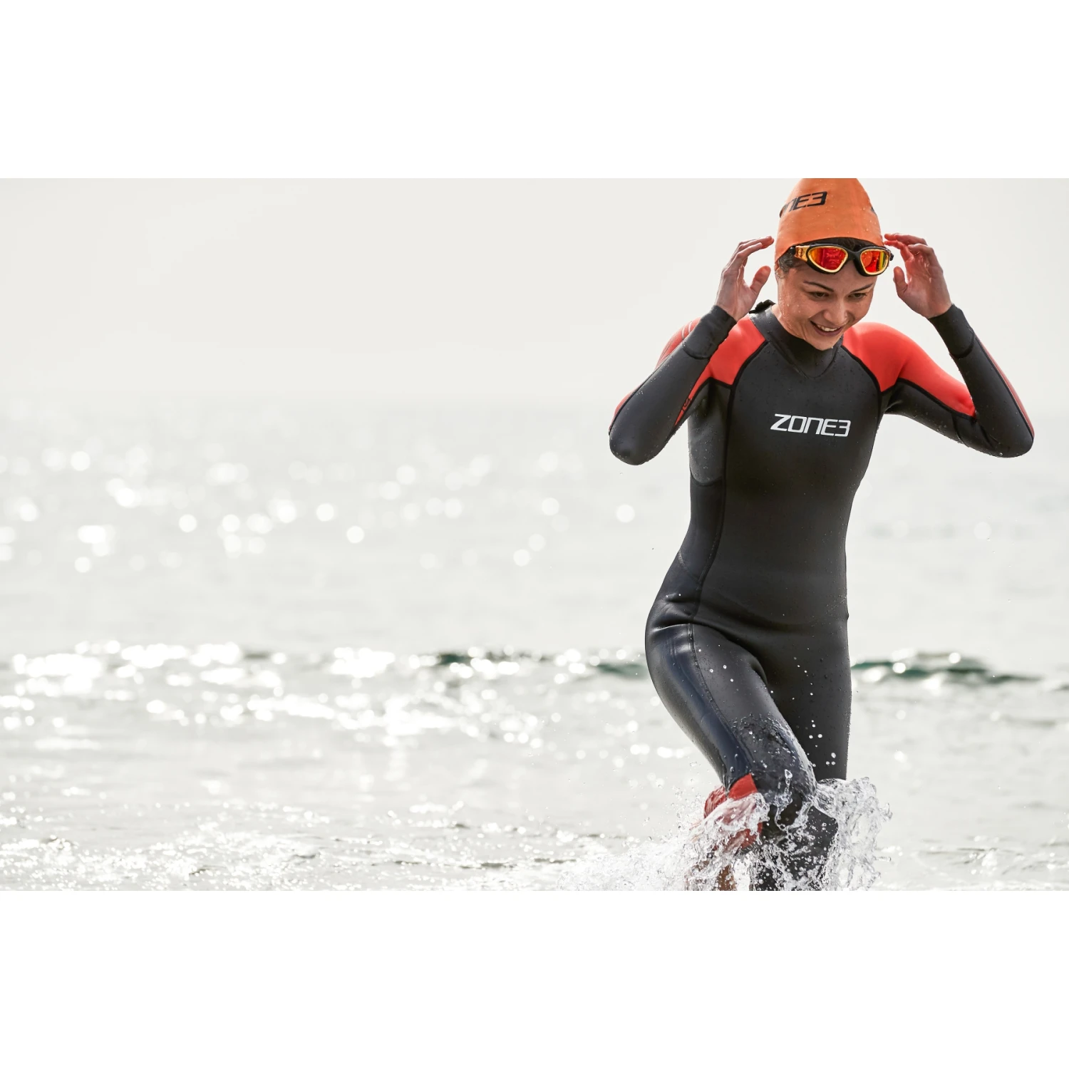 Zone3 Venture Women's Wetsuit - Black/orange 9 Zone3 Venture Women's Wetsuit - Black/orange - Afbeelding 7