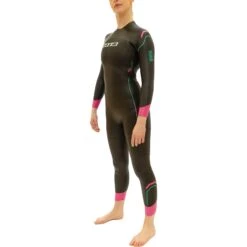 Zone3 Agile Dames Wetsuit - Zwart/Roze/Turquoise