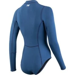 Zone3 Yulex Dames Surfpak Met Lange Mouwen - Navy -Aqua Verkoop zone3 women yulex long sleeve suit navy 2 1465277