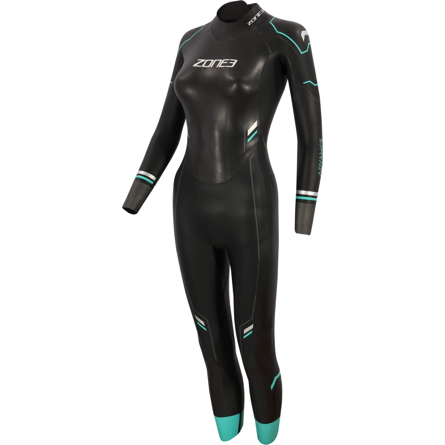 Zone3 Women's Advance Wetsuit - Black/turquoise/gunmetal 3 Zone3 Women's Advance Wetsuit - Black/turquoise/gunmetal