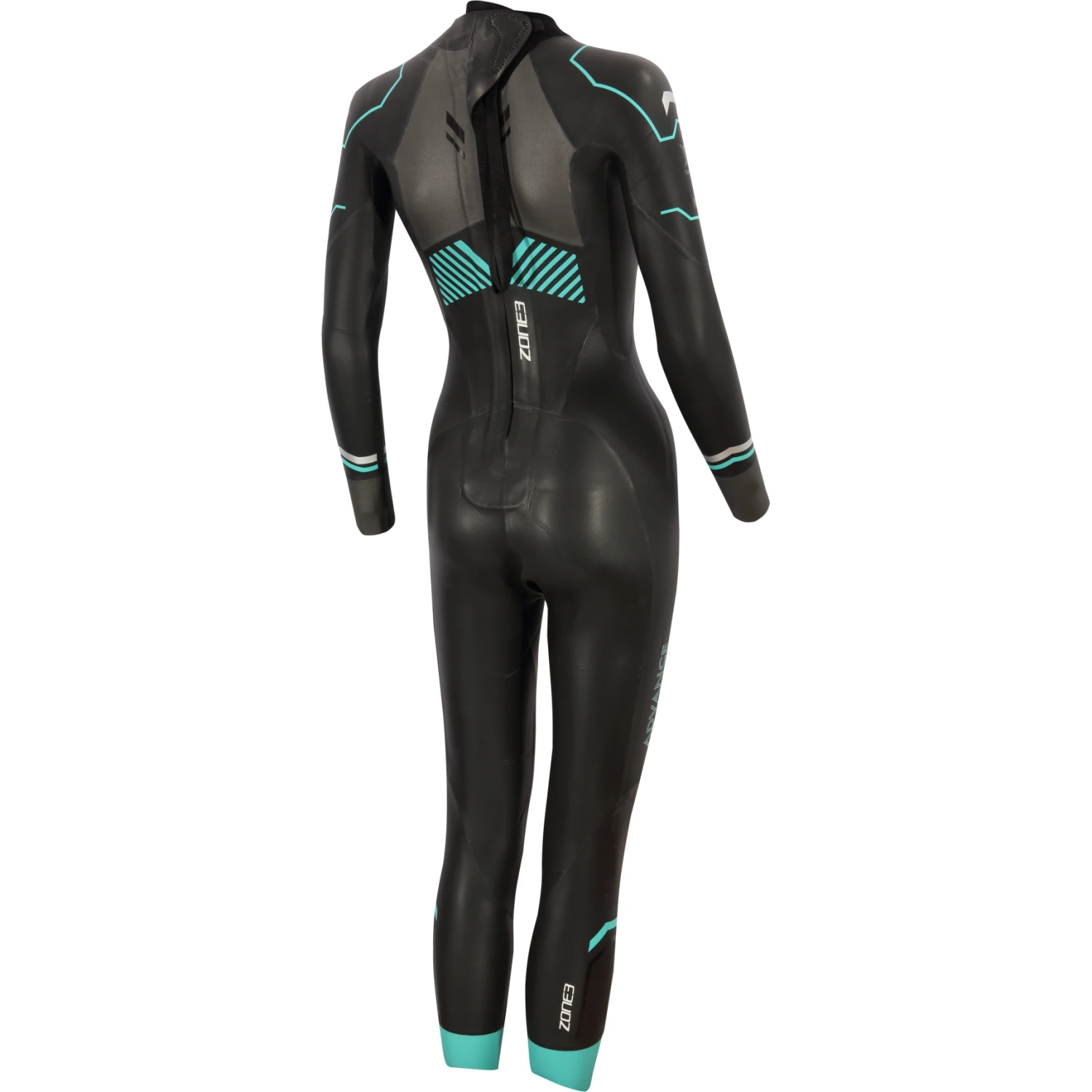 Zone3 Women's Advance Wetsuit - Black/turquoise/gunmetal 4 Zone3 Women's Advance Wetsuit - Black/turquoise/gunmetal - Afbeelding 2