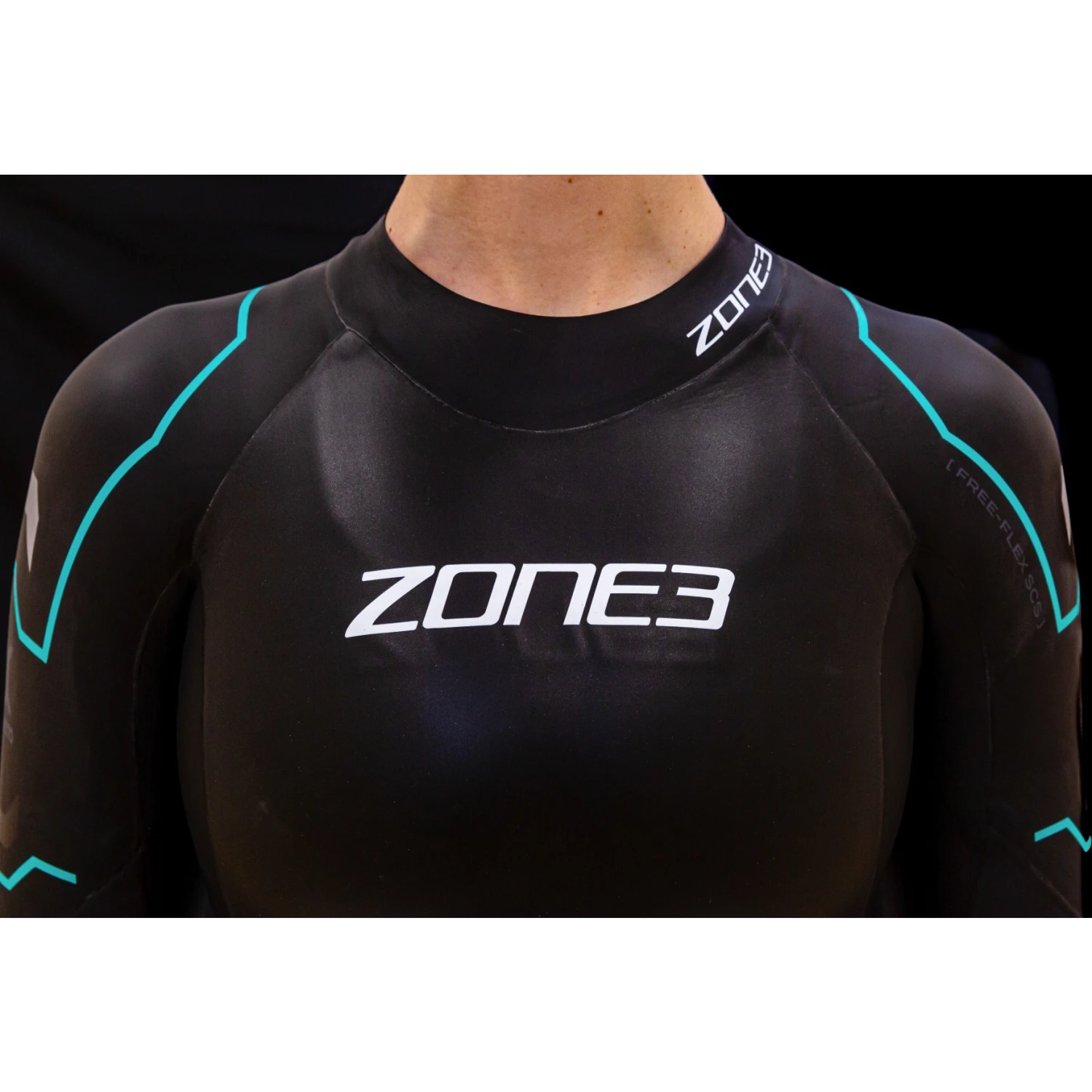 Zone3 Women's Advance Wetsuit - Black/turquoise/gunmetal 10 Zone3 Women's Advance Wetsuit - Black/turquoise/gunmetal - Afbeelding 8