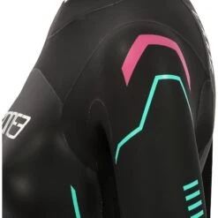 Zone3 Agile Dames Wetsuit - Zwart/Roze/Turquoise -Aqua Verkoop zone3 womens agile wetsuit black pink turquoise 5 978912