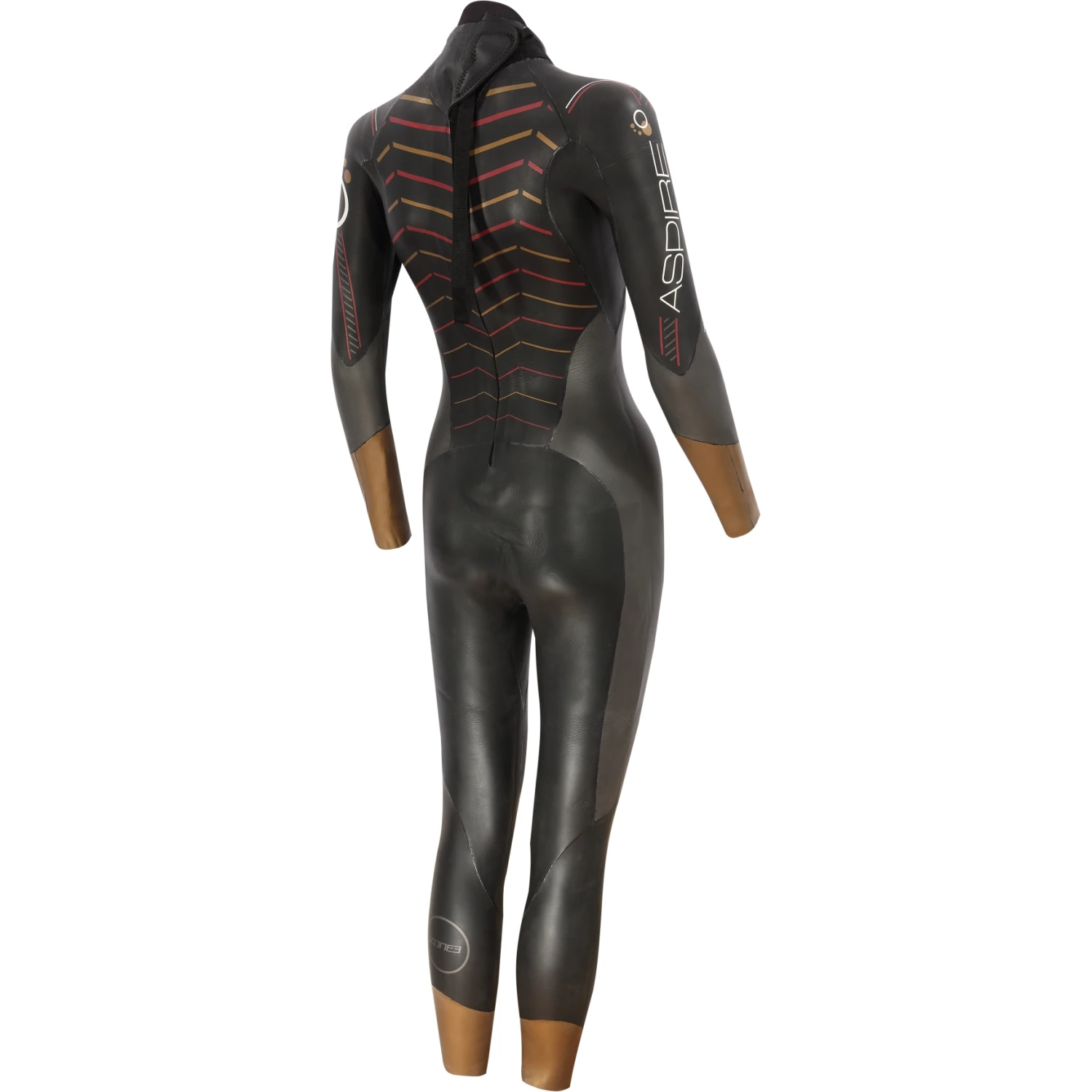 Zone3 Women's Aspire Thermal Wetsuit - Black/grey/gold/red 4 Zone3 Women's Aspire Thermal Wetsuit - Black/grey/gold/red - Afbeelding 2