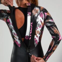 ZOOT Dames Kona 2.0 Wetsuit - Pink Flora -Aqua Verkoop zoot women kona 2 0 wetsuit pink flora 8 1462399